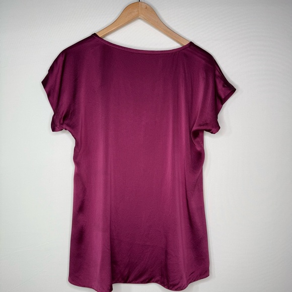Eileen Fisher Stretch Silk Charmeuse Top – Rumberry – XS – NWOT - Picture 3 of 5